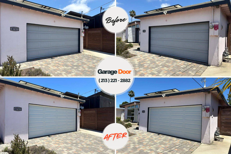 Before and after: garage door repair Lake County